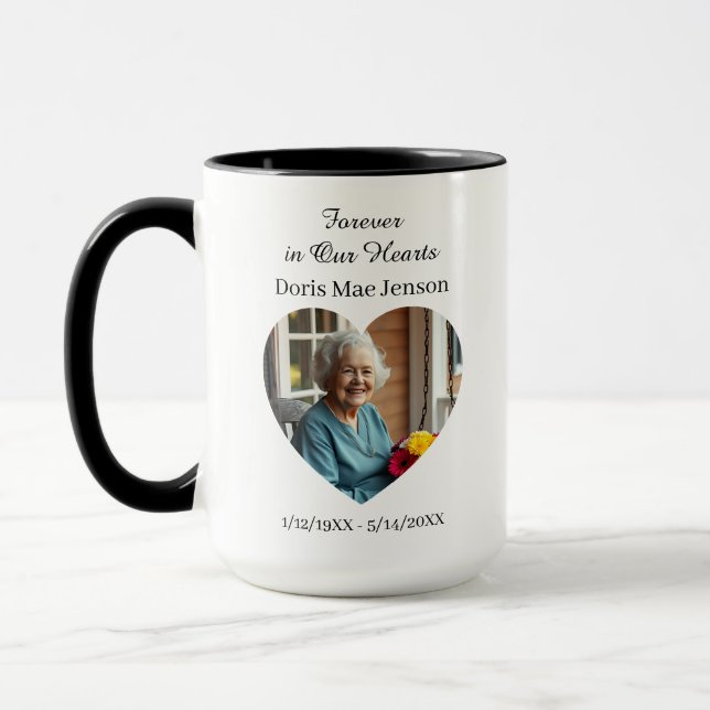 Caneca Memorial Sentimental de Foto e Poema (Esquerda)