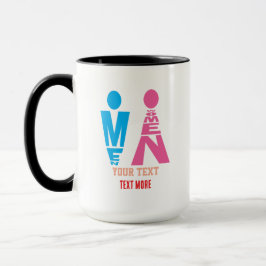Caneca Men and Women Typography Icon Design