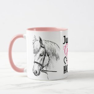 Caneca Menina Ama Cavalos - Adorável Amante de Cavalos