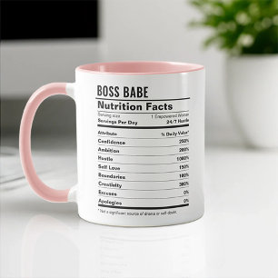 Caneca Menina Chefe Mulher Empreendedora Fatos de Nutriçã
