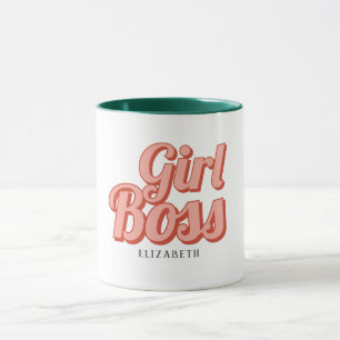 Caneca Menina Chefe Nome Retropersonalizado Coffee Mug