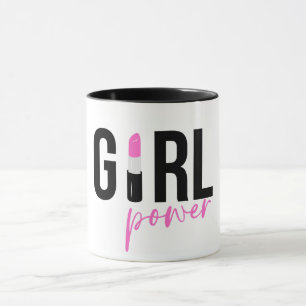 Caneca Menina Chefe Rosa Preto