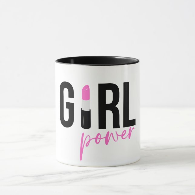 Caneca Menina Chefe Rosa Preto (Centro)