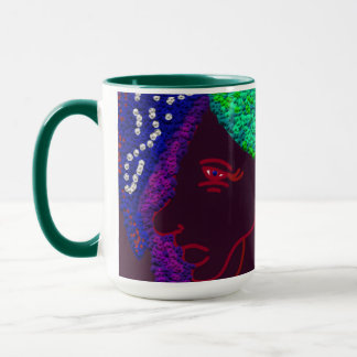 Caneca Menina Com Cabelo Matelassê