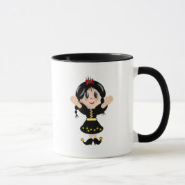 Caneca Menina da montanha bonita