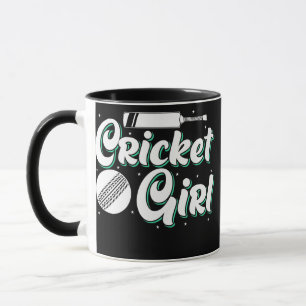 Caneca Menina de Críquete Feminino