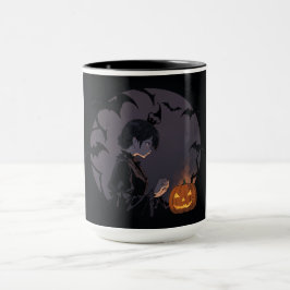 Caneca menina do halloween