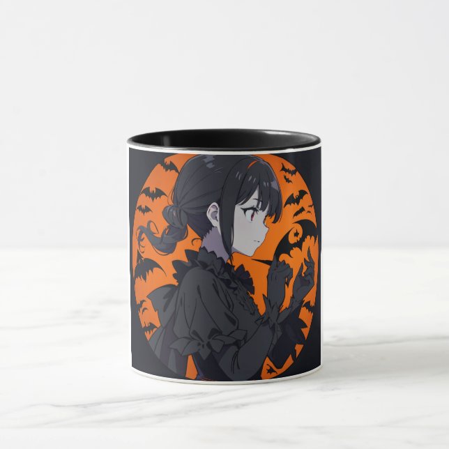 Caneca menina do halloween (Centro)