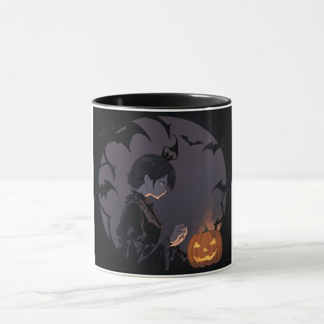 Caneca menina do halloween (Centro)