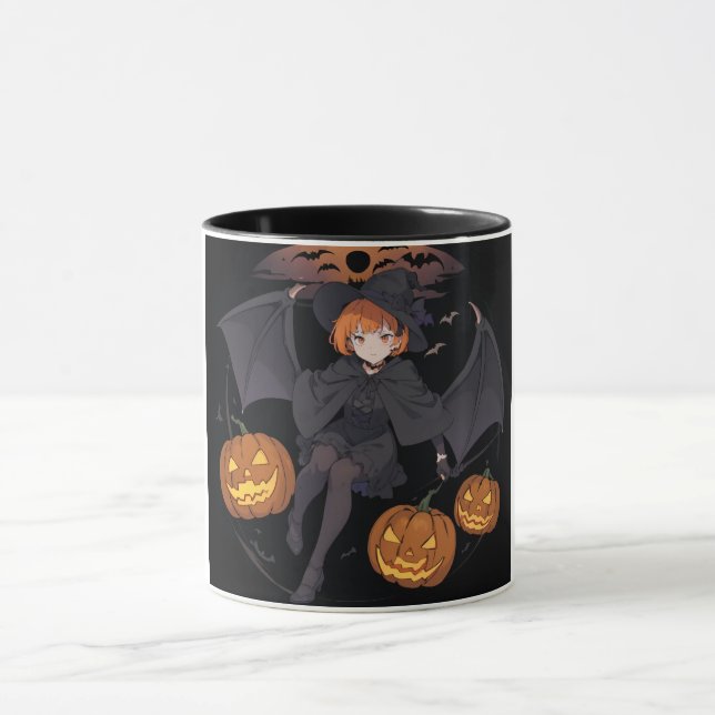 Caneca menina do halloween (Centro)