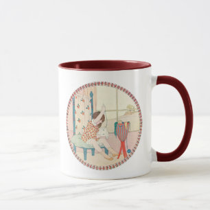 Caneca Menina e bordado do vintage por Willebeek Le Mair