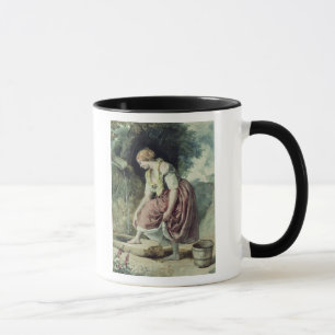 Caneca Menina em uma canalização