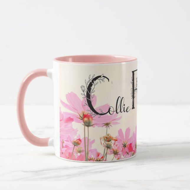 Caneca Menina Flor Collie (Esquerda)