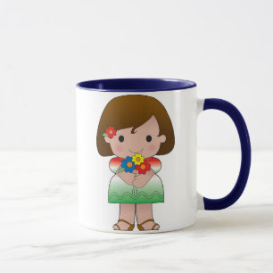 Caneca Menina mexicana pequena