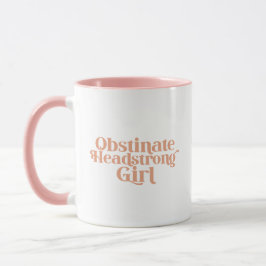 Caneca Menina Obstinada e Teimosa de Jane Austen