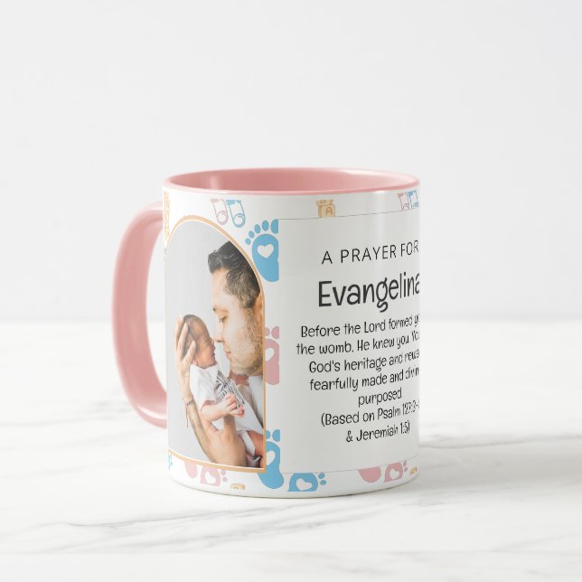 Caneca Menina Personalizada Bonita Cristã Souvenir Duas F (Frente Esquerda)