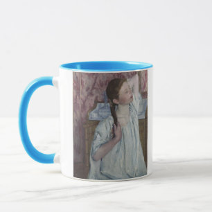 Caneca Menina que arranja seu cabelo, 1886 (óleo em