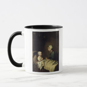 Caneca Menina que diz suas orações na cama