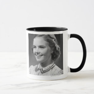 Caneca Menina que levanta no estúdio