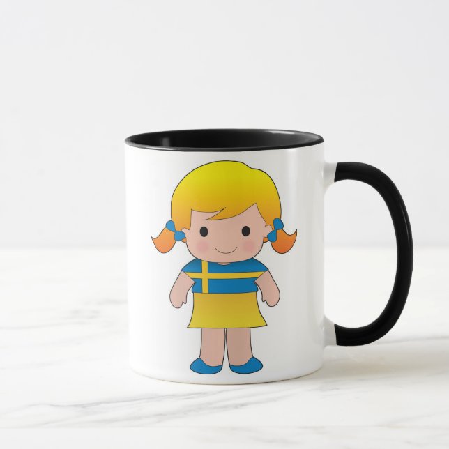 Caneca Menina sueco pequena (Direita)