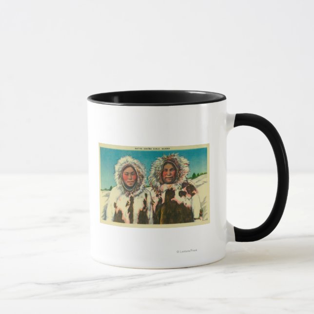 Caneca Meninas Eskimo Nativas no AlaskaState (Direita)