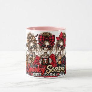 Caneca Meninas Fantasmas Assustadoras Fofas Design de Hal