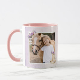 Caneca Meninas Floral Roxo Cavalo