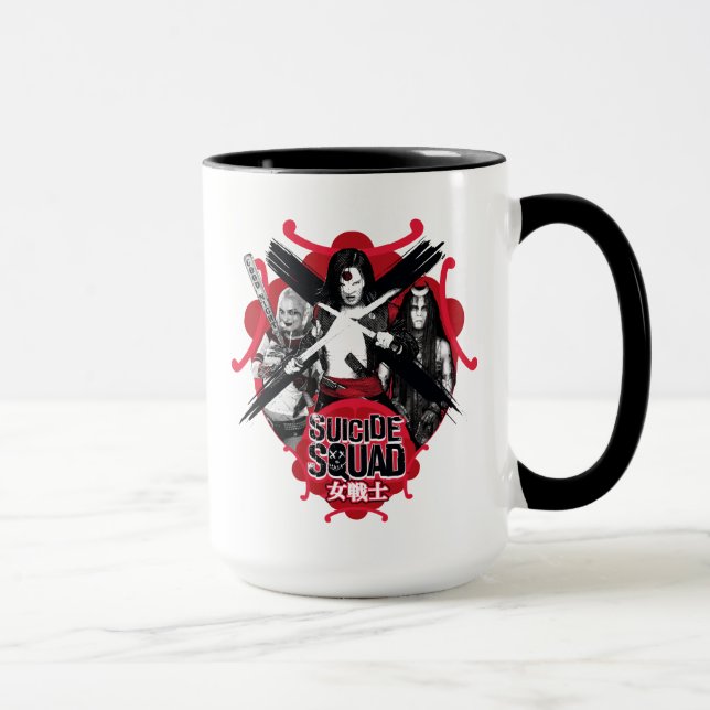 Caneca Meninas "guerreiro fêmea " do pelotão do pelotão | (Direita)