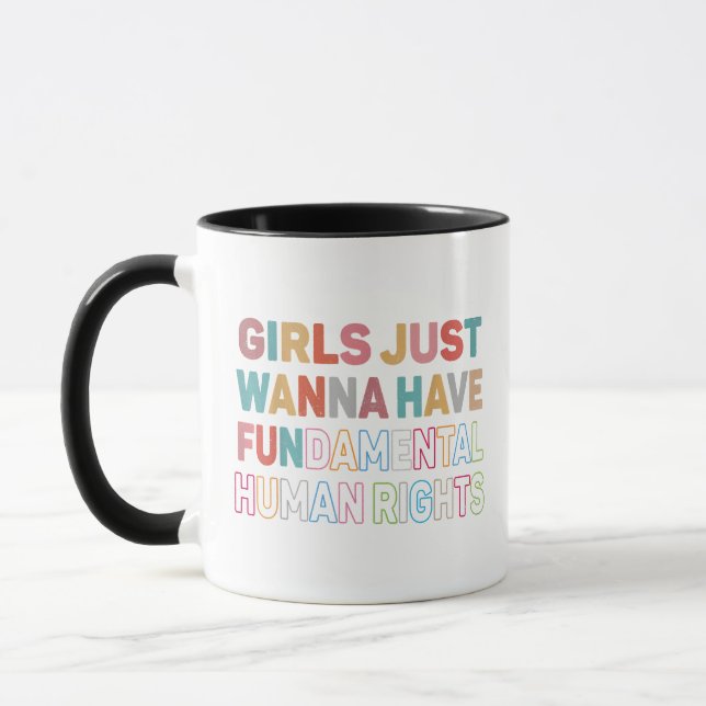 Caneca Meninas Só Querem Ter Direitos Humanos Fundamentai (Esquerda)