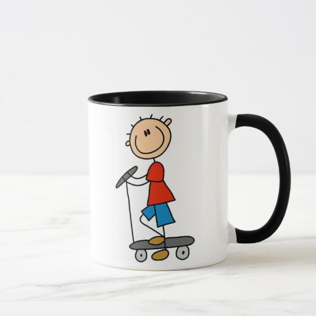 Caneca Menino da vara no patinete (Direita)