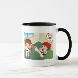 Caneca Menino do karaté que guardara de madeira com o