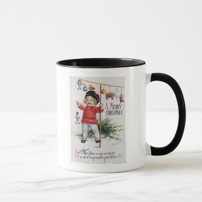 Caneca Menino Mostrando Seus Presentes (Direita)