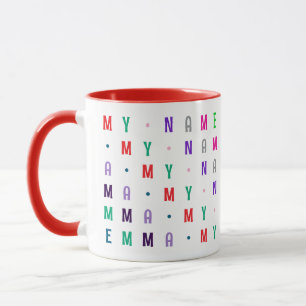 Caneca Menino ou Menina Colorido Personalizado 16 Letras