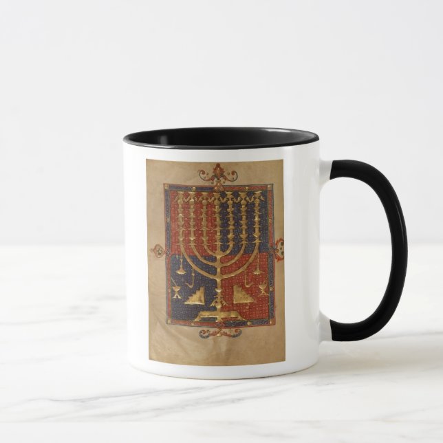 Caneca Menorah e outras embarcações do templo (Direita)