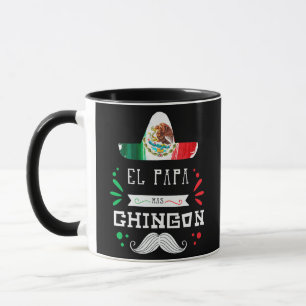 Caneca Mens El Papa Mas Chingon Melhor Mexicano Engraçado