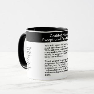 Caneca Mensagem de Agradecimento ao Psiquiatra