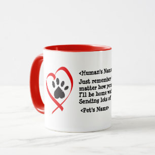 Caneca Mensagem de animação personalizável para cães