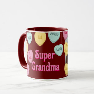 Caneca Mensagem de Corações Vermelhos e Fotografia   Supe