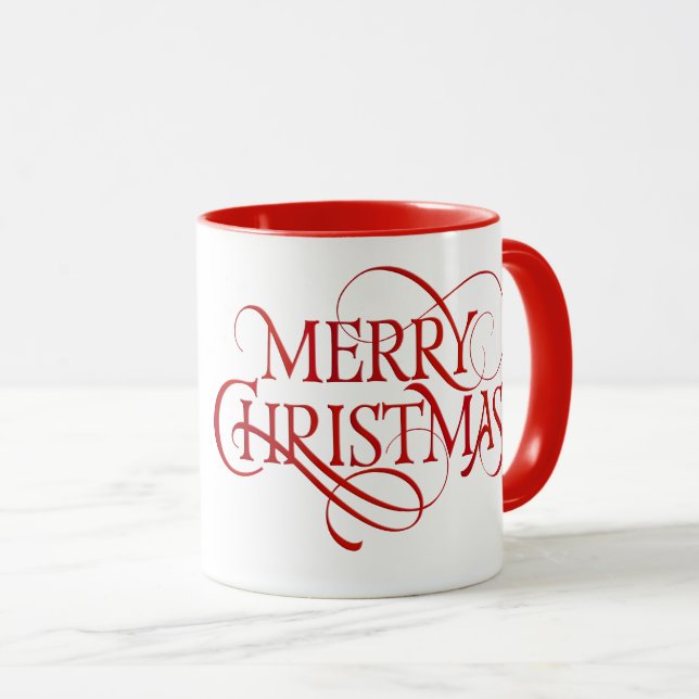 Caneca Mensagem de Natal feliz (Frente Esquerda)