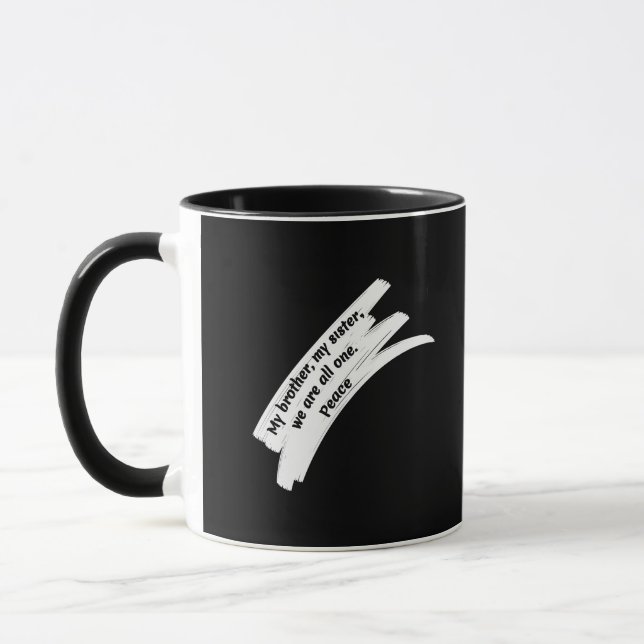 Caneca Mensagem de Paz de Paint Wipe (Esquerda)