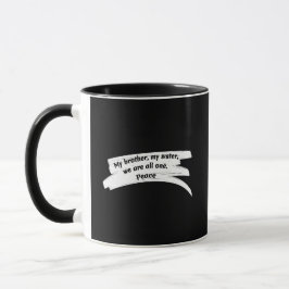 Caneca Mensagem de Paz de Paint Wipe