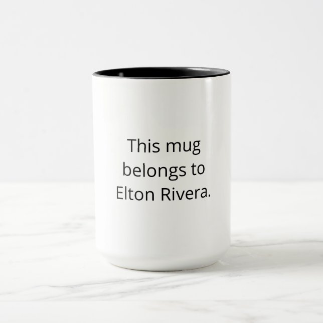 Caneca Mensagem de Posse: Preto e Branco (Centro)