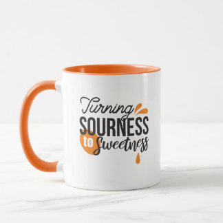 Caneca Mensagem de vida positiva - Transformando azedo em