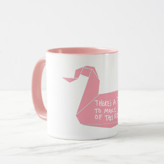 Caneca Mensagem do guindaste da fuga