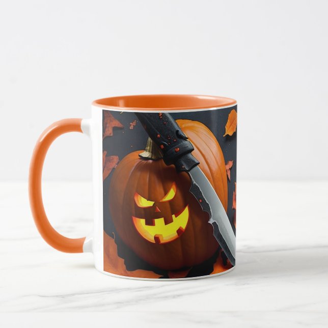 Caneca Mensagem Engraçada - Pumpkin Coffee Mug (Esquerda)