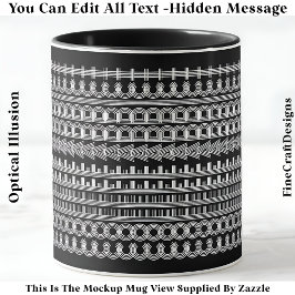 Caneca Mensagem Oculta do Café Novidade Engraçada 111W