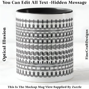 Caneca Mensagem oculta do xadrez Engraçado Novidade 111B