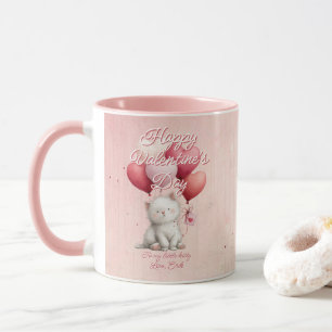 Caneca Mensagem Personalizada Gato Animal Dia dos Namorad
