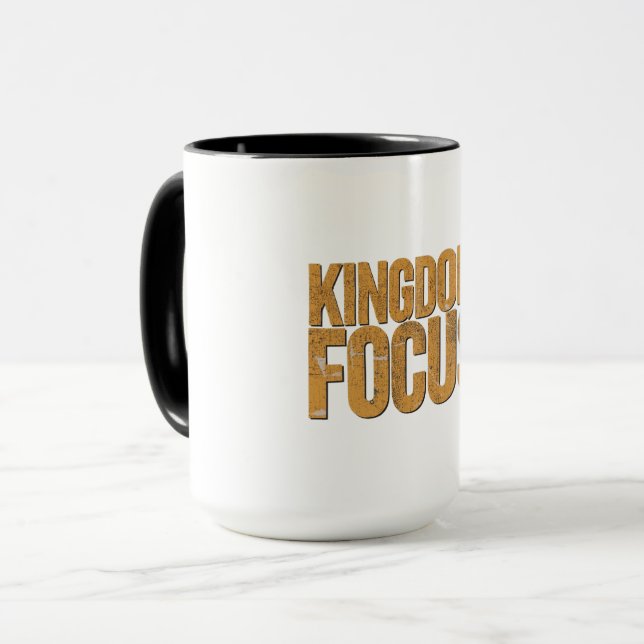 Caneca Mentalidade de Reino Fé Foco Disciplina Design (Frente Esquerda)