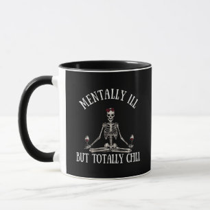 Caneca Mentalmente doente, mas com citações engraçadas